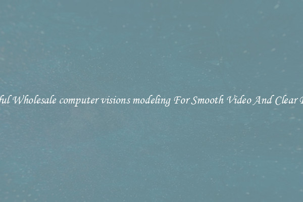 Powerful Wholesale computer visions modeling For Smooth Video And Clear Pictures