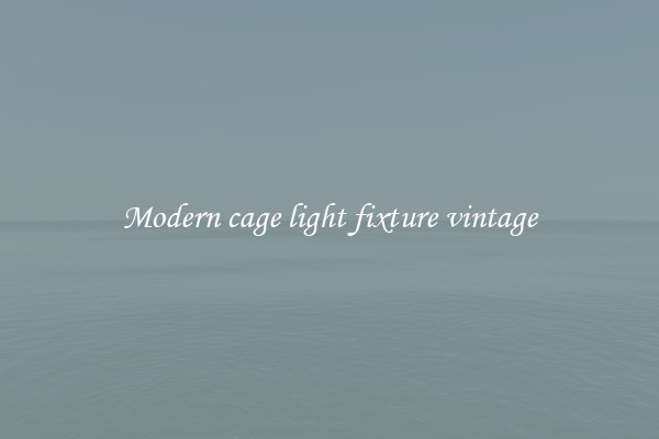 Modern cage light fixture vintage