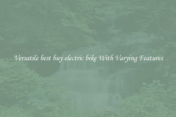 Versatile best buy electric bike With Varying Features