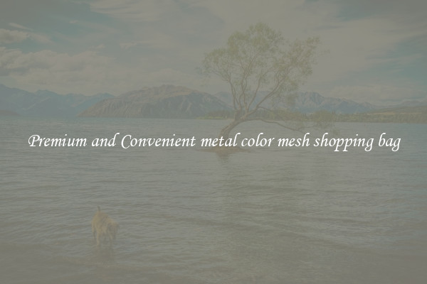 Premium and Convenient metal color mesh shopping bag