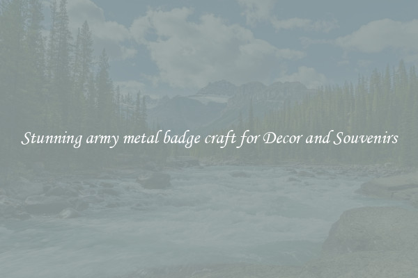 Stunning army metal badge craft for Decor and Souvenirs