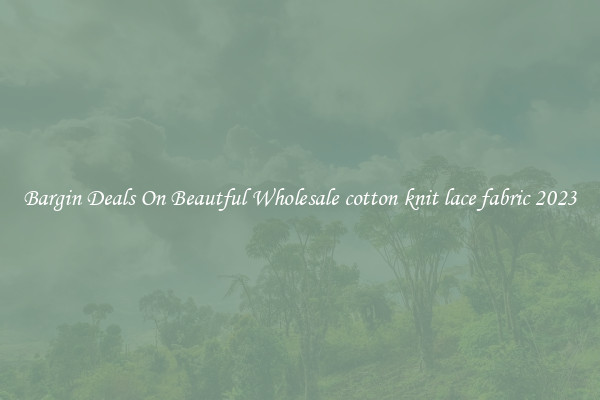 Bargin Deals On Beautful Wholesale cotton knit lace fabric 2023