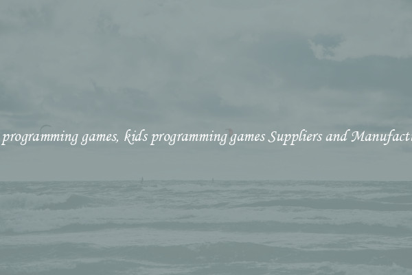 kids programming games, kids programming games Suppliers and Manufacturers