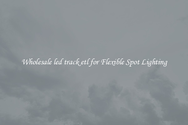 Wholesale led track etl for Flexible Spot Lighting