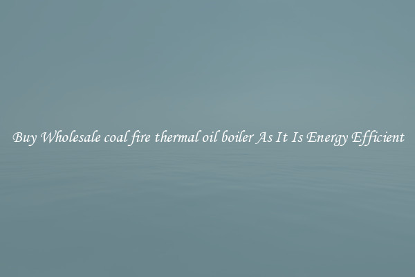 Buy Wholesale coal fire thermal oil boiler As It Is Energy Efficient