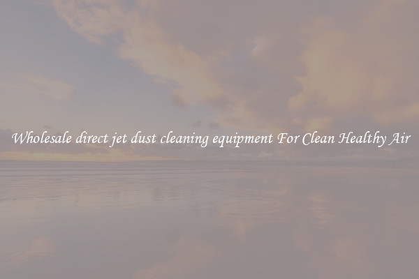 Wholesale direct jet dust cleaning equipment For Clean Healthy Air